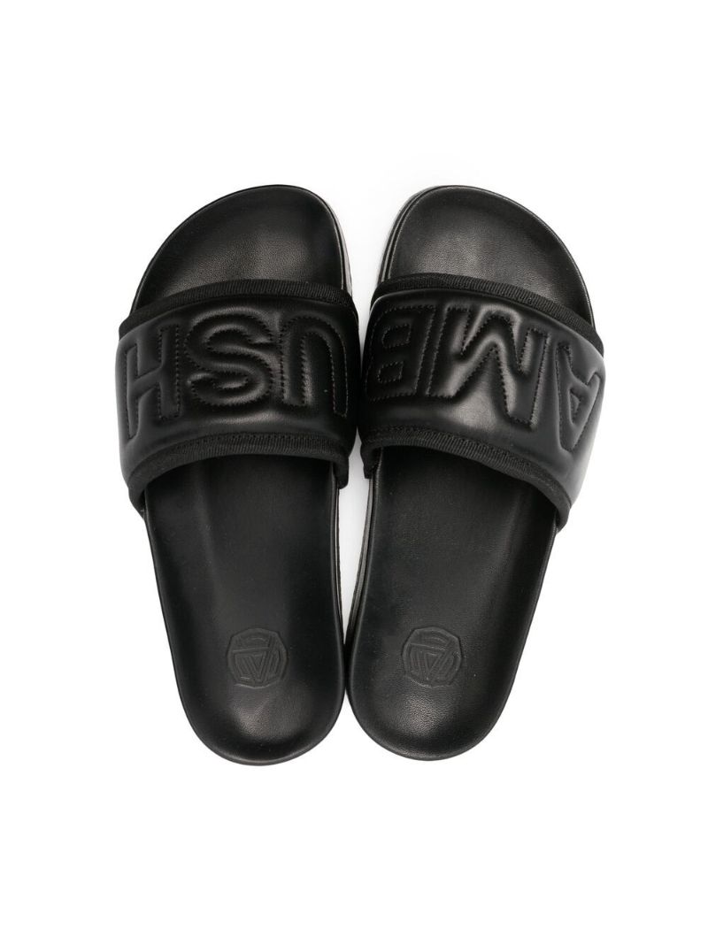Padded Leather Slides
