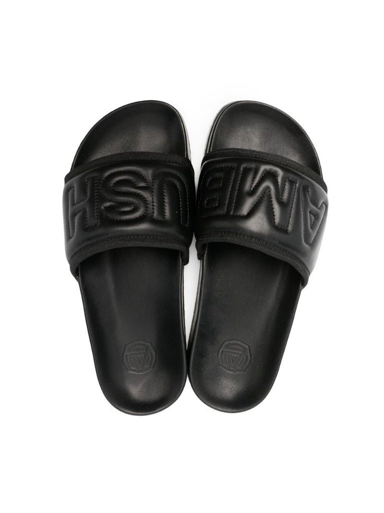 Padded Leather Slides
