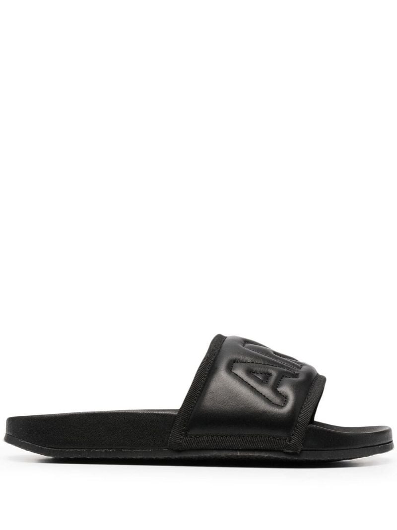 Padded Leather Slides