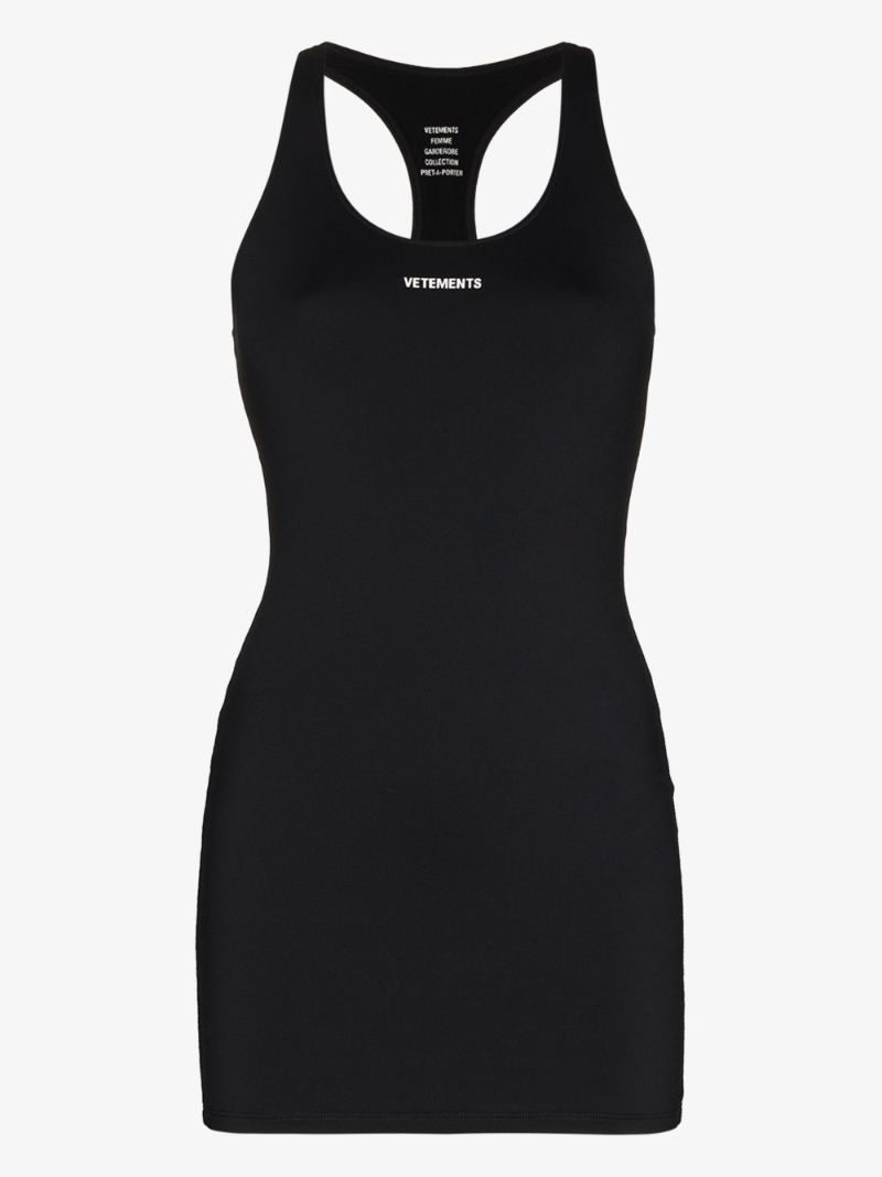 Logo Print Mini Dress