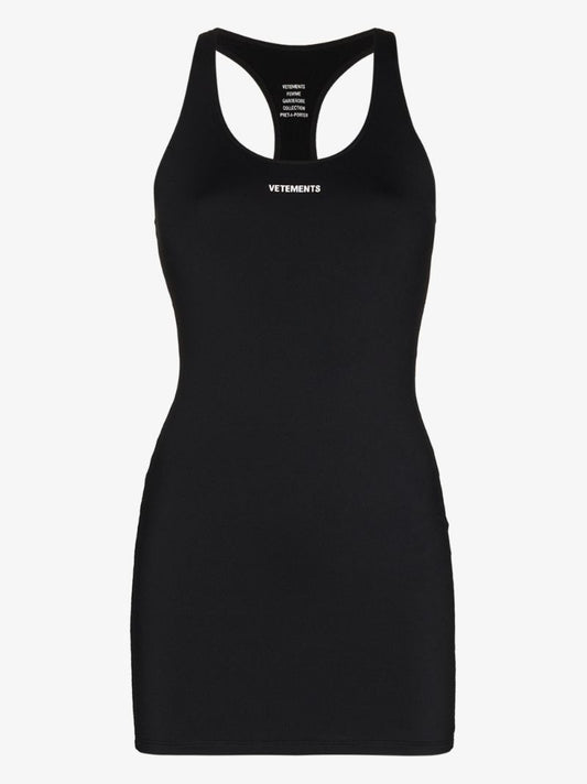Logo Print Mini Dress