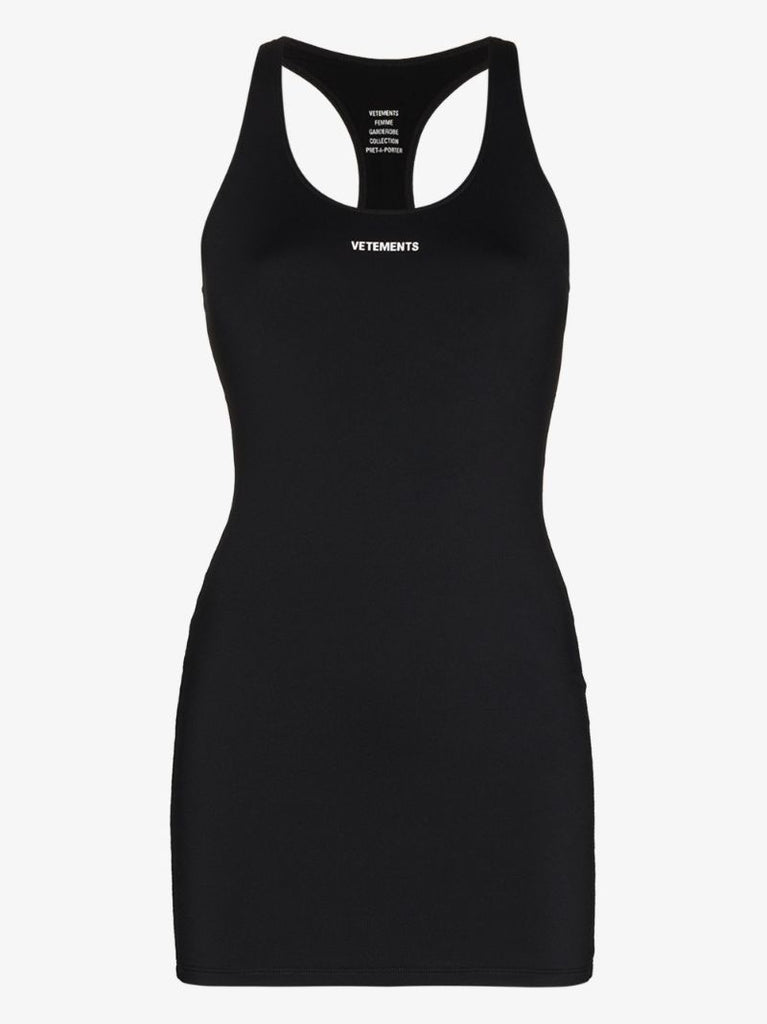 Logo Print Mini Dress