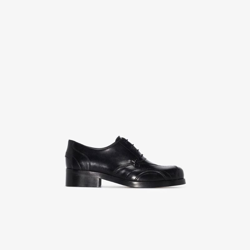 Black Polido Leather Derby Shoes