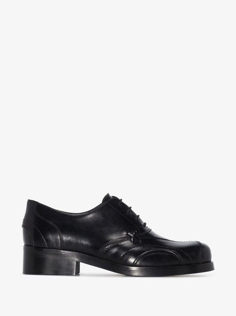 Black Polido Leather Derby Shoes