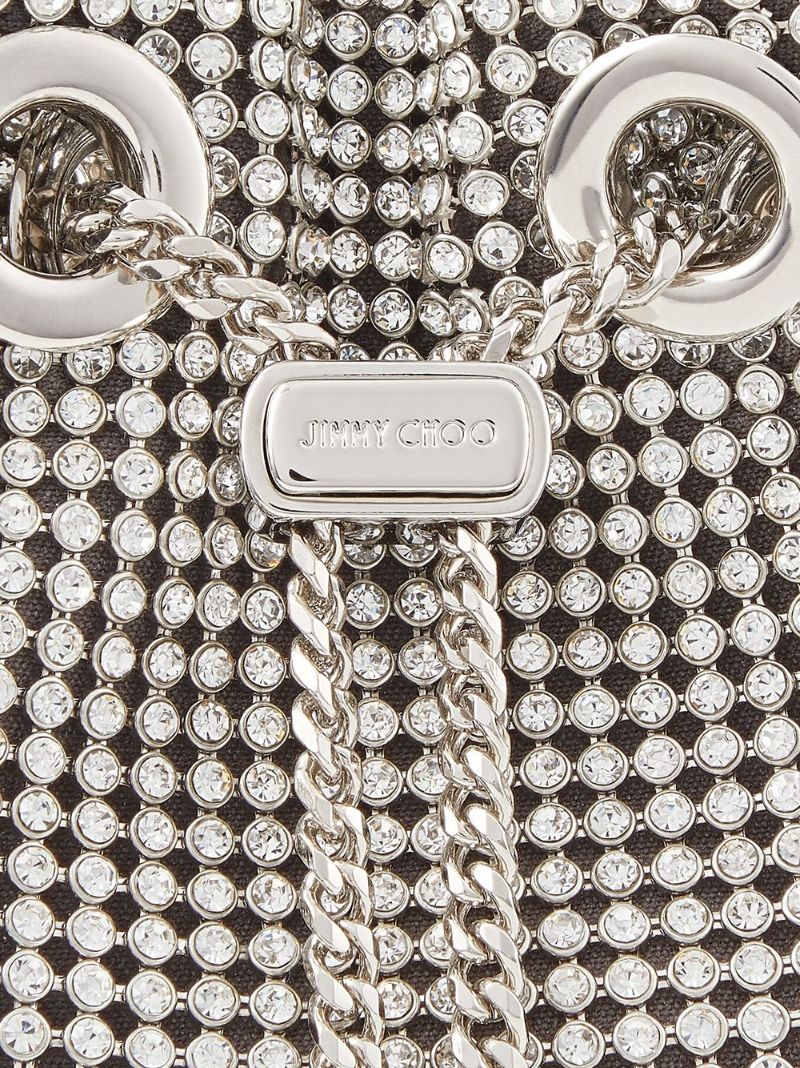 Silver-tone Bon Bon Mesh Bucket Bag