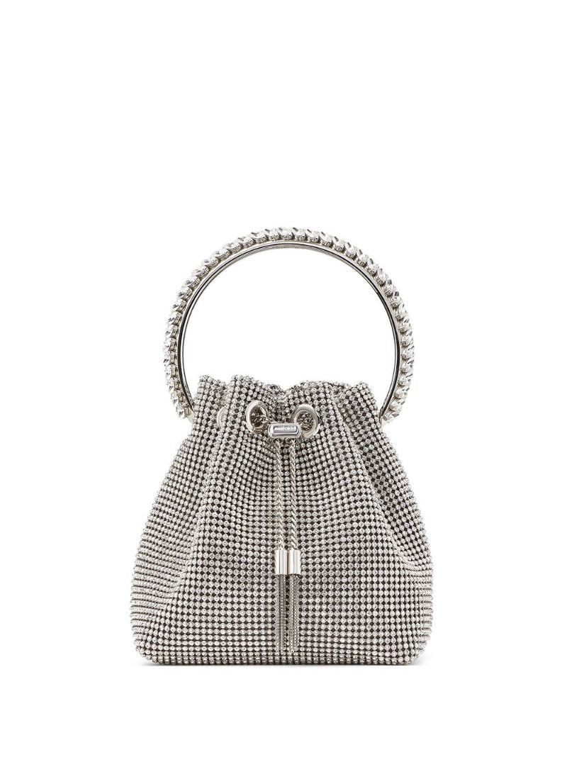Silver-tone Bon Bon Mesh Bucket Bag