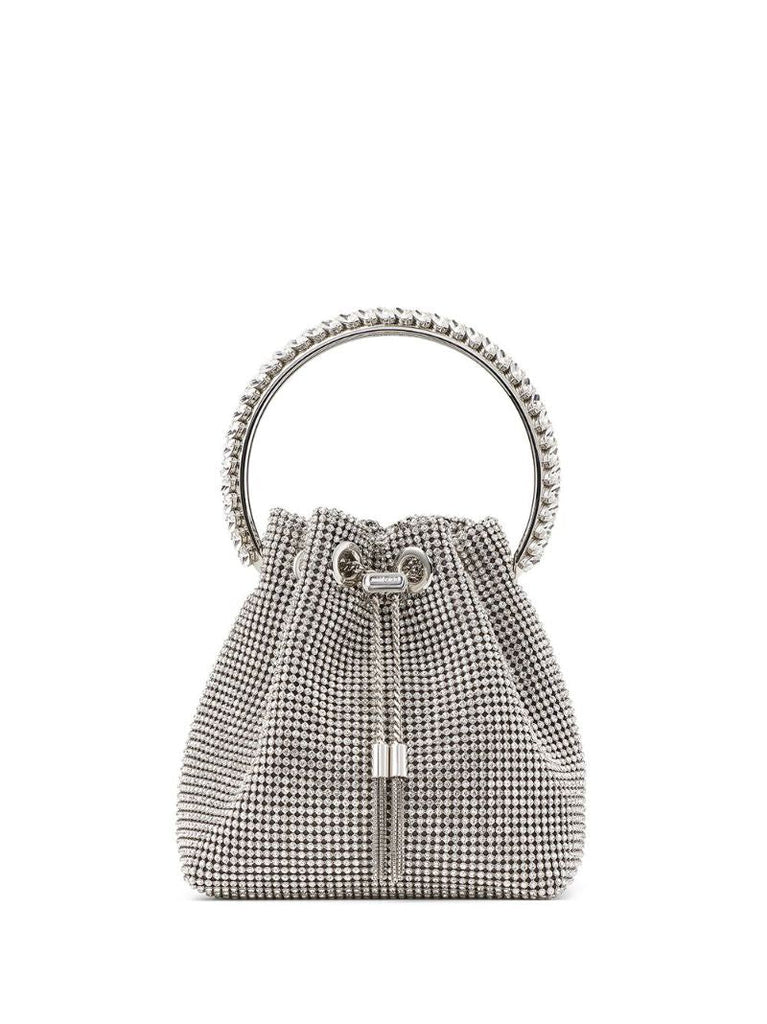 Silver-tone Bon Bon Mesh Bucket Bag
