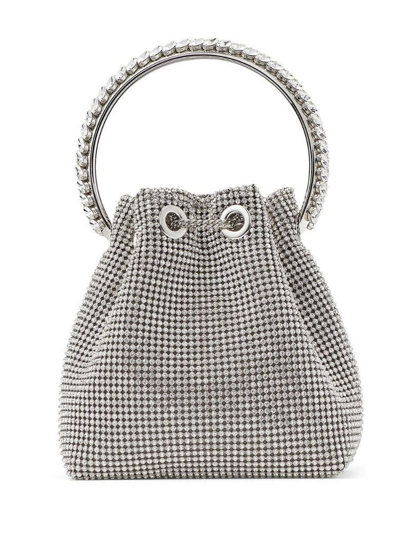 Silver-tone Bon Bon Mesh Bucket Bag