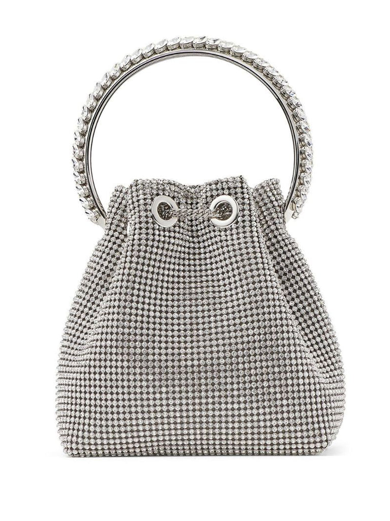 Silver-tone Bon Bon Mesh Bucket Bag