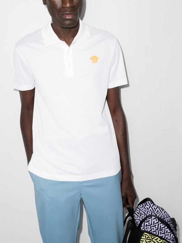 Medusa Embroidered Polo Shirt