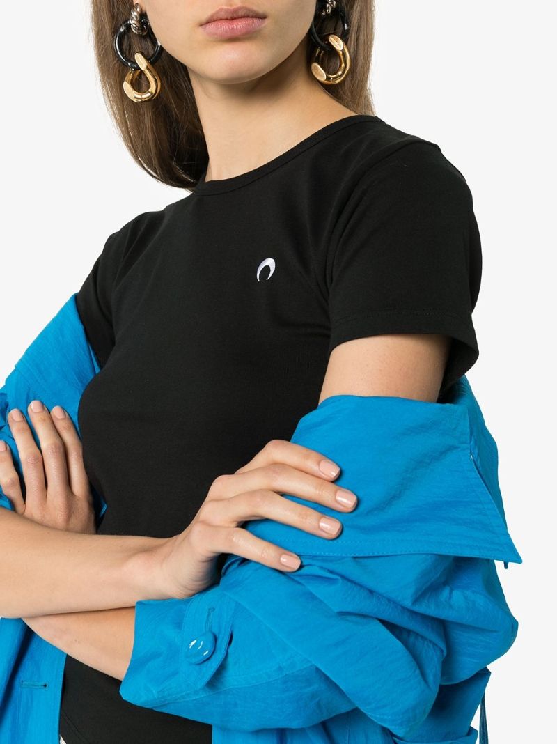 Crescent Moon Embroidered T-shirt