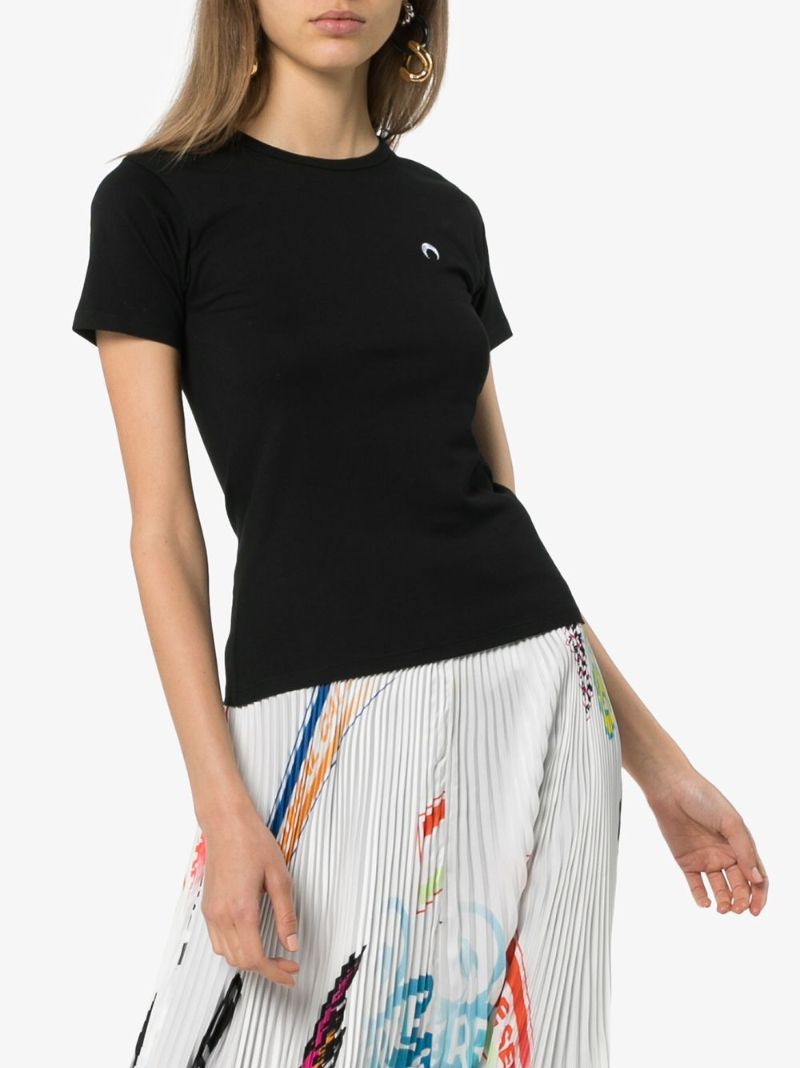 Crescent Moon Embroidered T-shirt