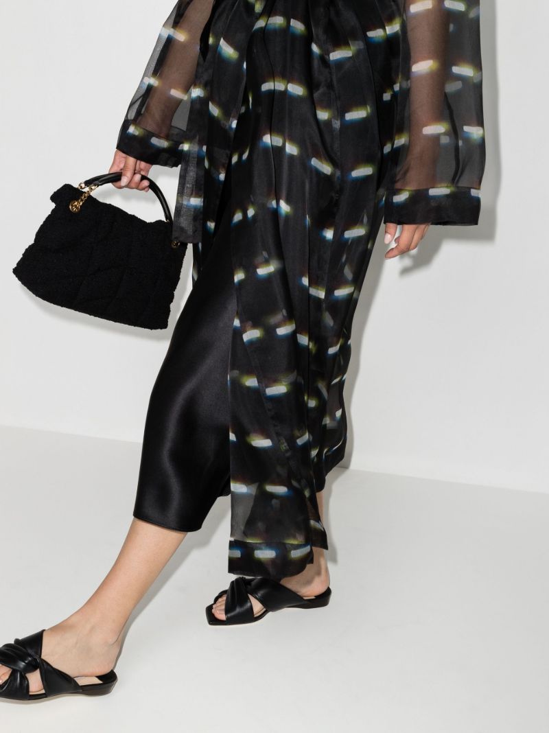 Black Narisa Leather Sandals