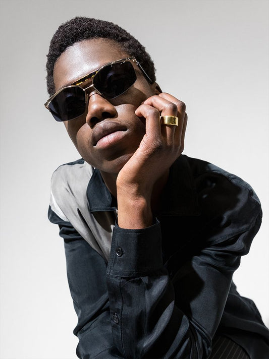 Gold Tone Psychodelic Sunglasses