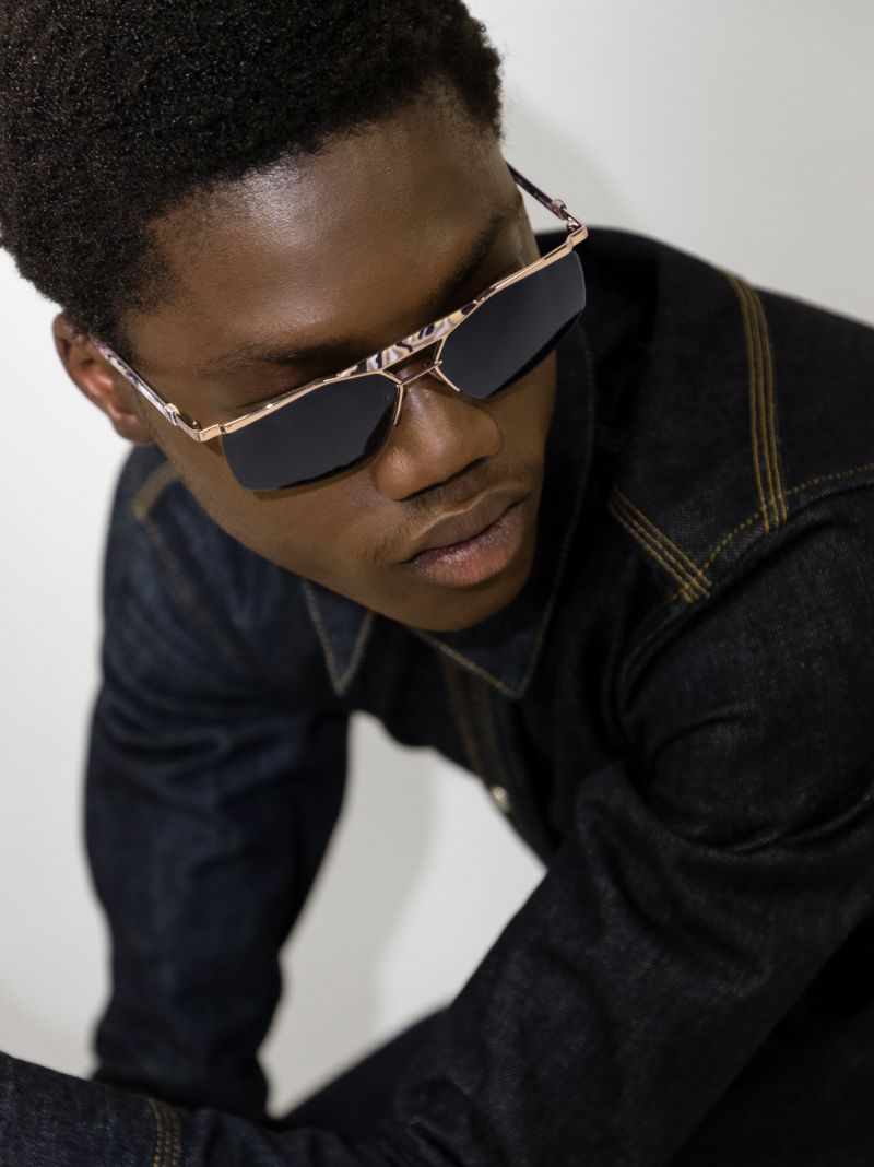 Gold Tone Psychodelic Sunglasses