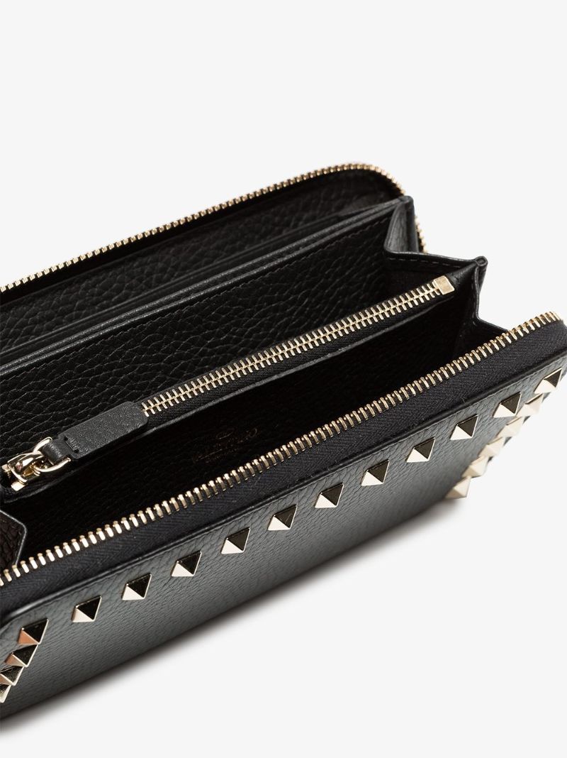 Rockstud-embellishment Zip-fastening Wallet