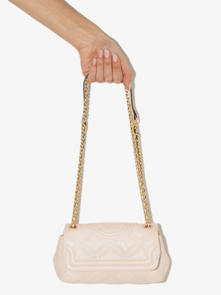 White Fleming Quilted Leather Shoulder Bag