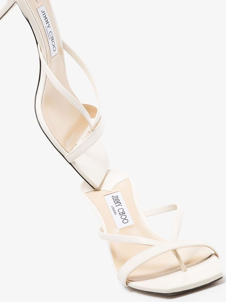 White Maelie 70 Leather Sandals