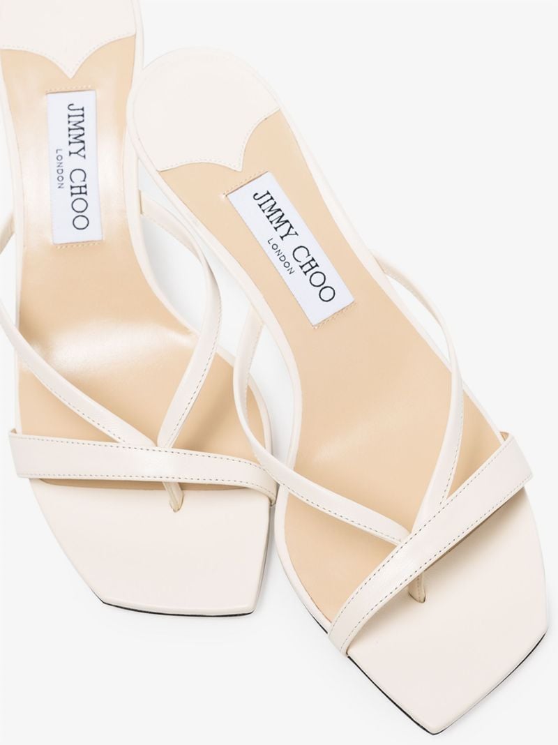 White Maelie 70 Leather Sandals
