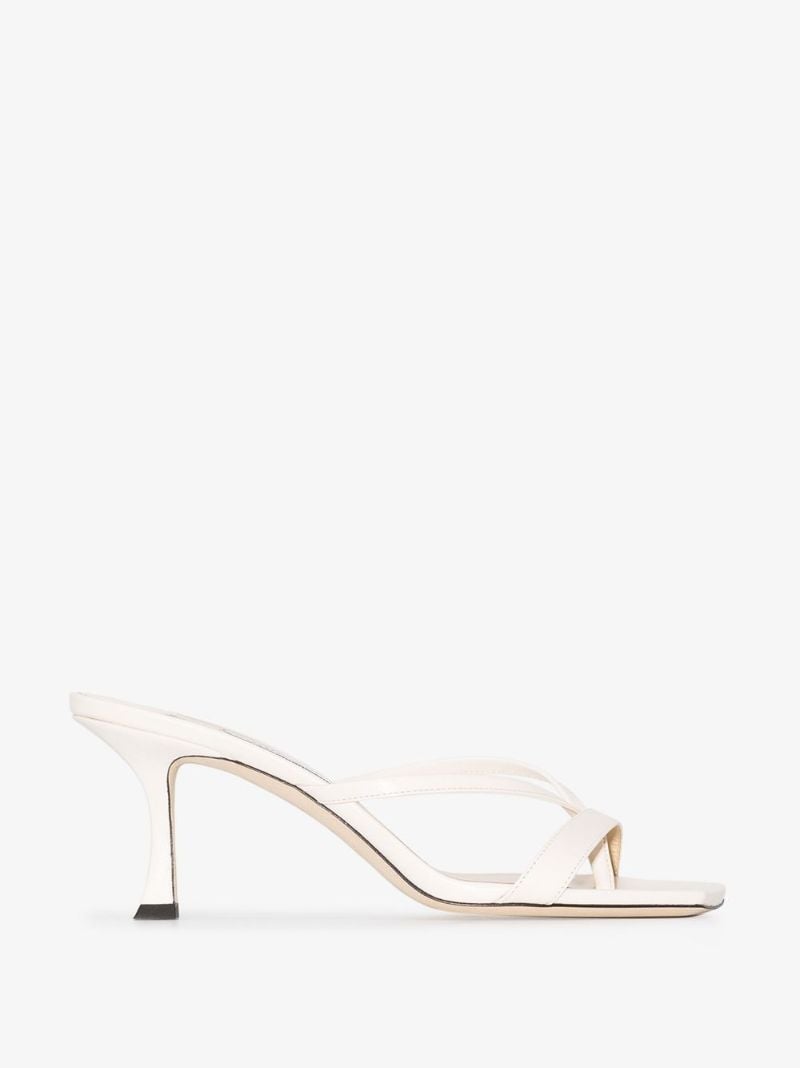 White Maelie 70 Leather Sandals