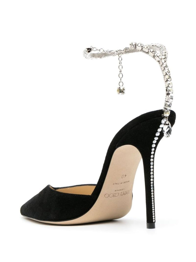 Black Saeda 100 Suede Pumps
