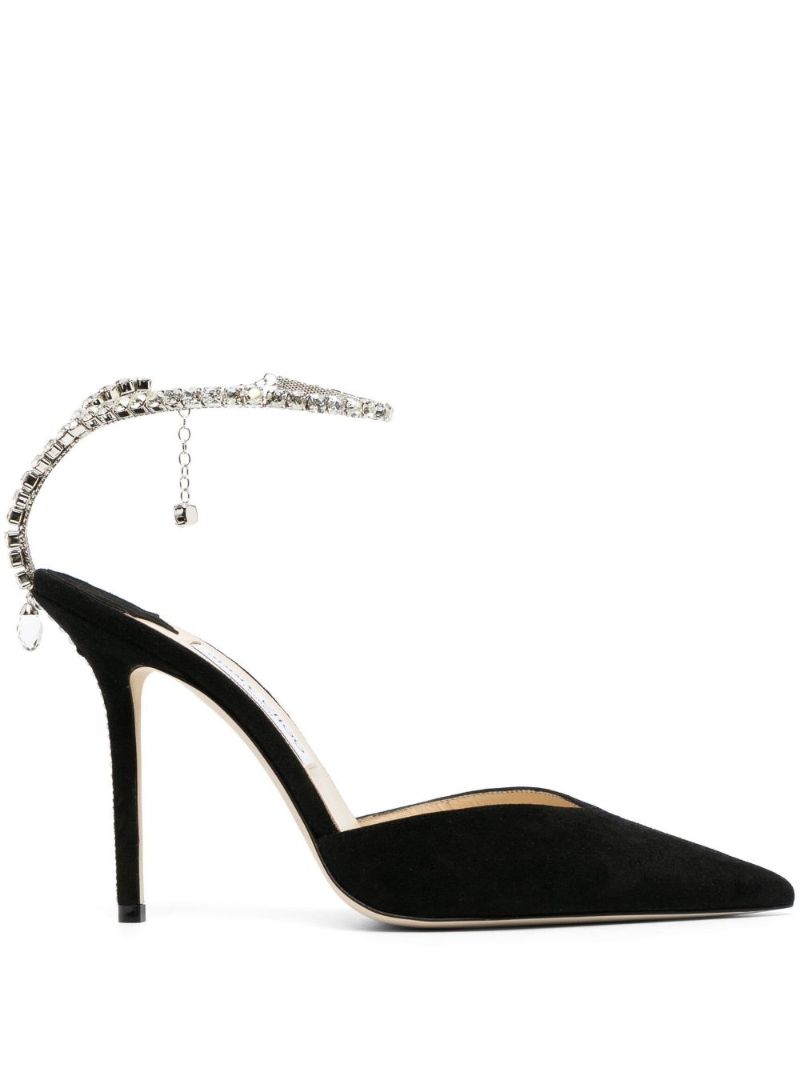 Black Saeda 100 Suede Pumps
