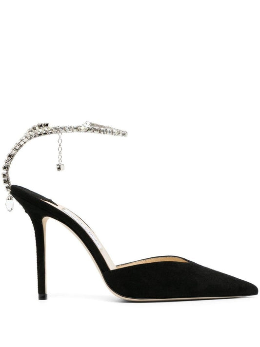 Black Saeda 100 Suede Pumps