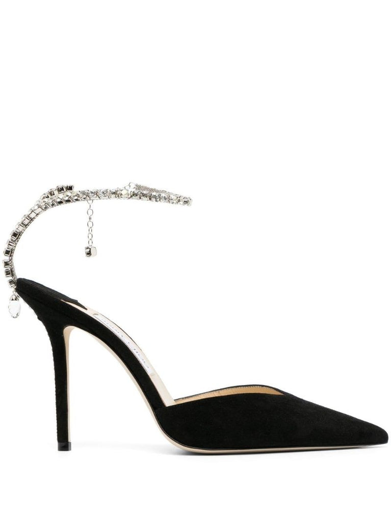 Black Saeda 100 Suede Pumps
