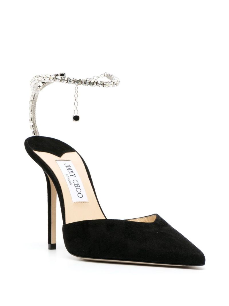 Black Saeda 100 Suede Pumps