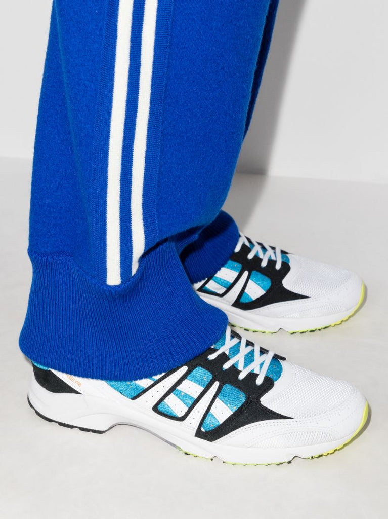 X Asics Black, Blue and White Sneakers
