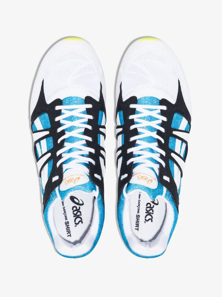 X Asics Black, Blue and White Sneakers