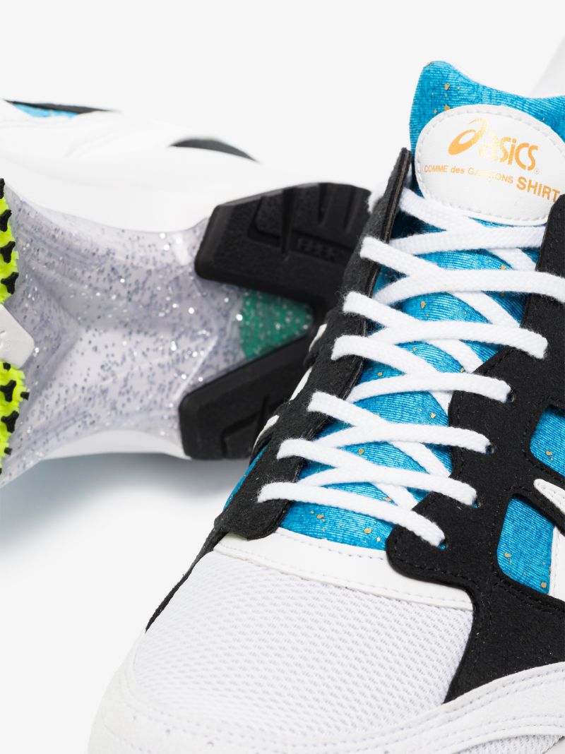 X Asics Black, Blue and White Sneakers