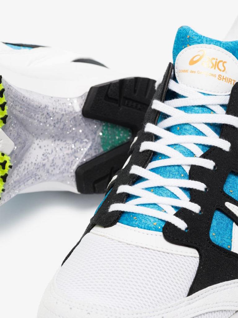 X Asics Black, Blue and White Sneakers
