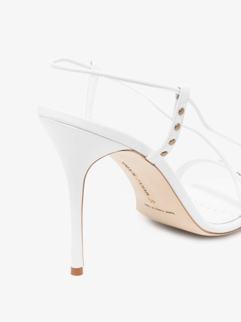 White Morata 105 Leather Sandals