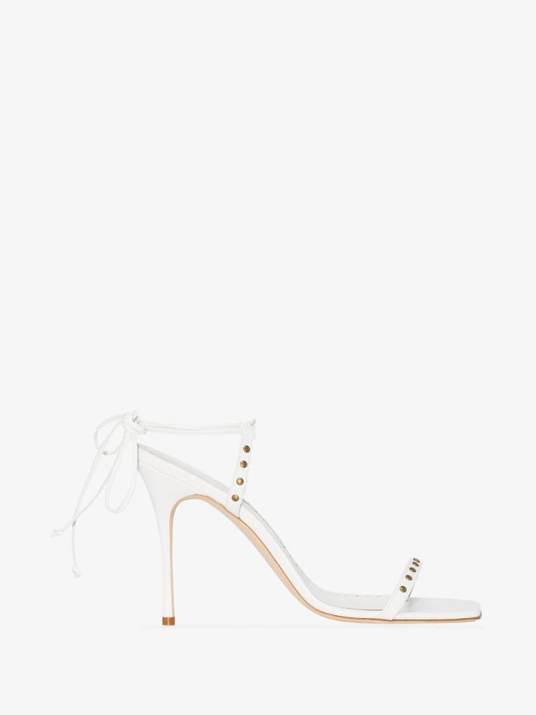 White Morata 105 Leather Sandals