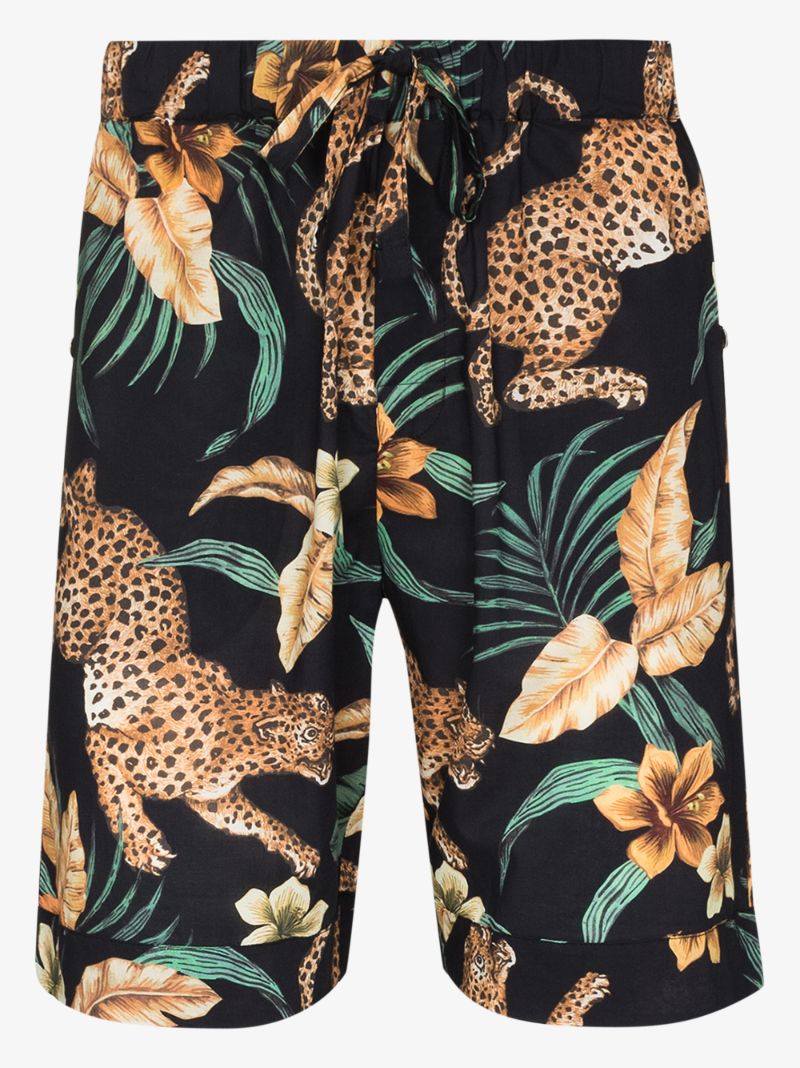 Soleia Leopard Print Pyjama Shorts