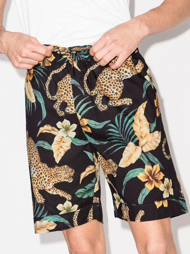 Soleia Leopard Print Pyjama Shorts