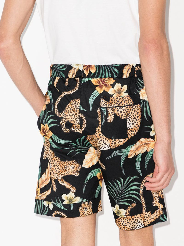 Soleia Leopard Print Pyjama Shorts