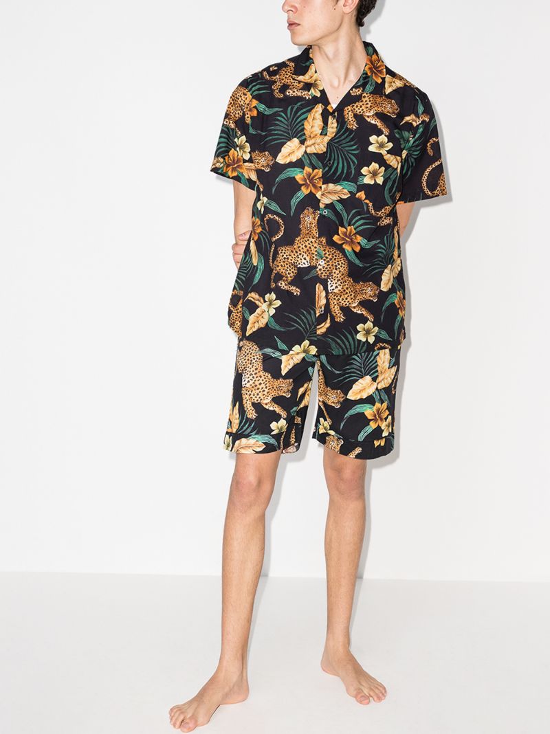 Soleia Leopard Print Pyjama Shorts