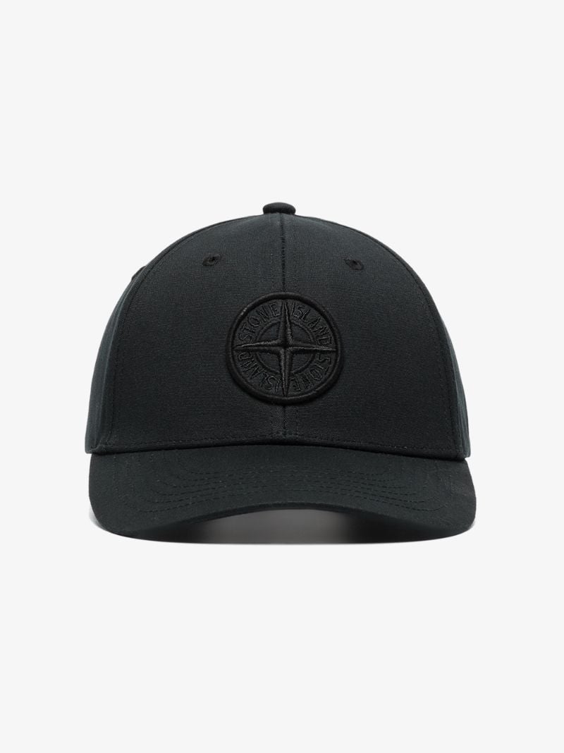 Black Logo Panelled Baseball Cap