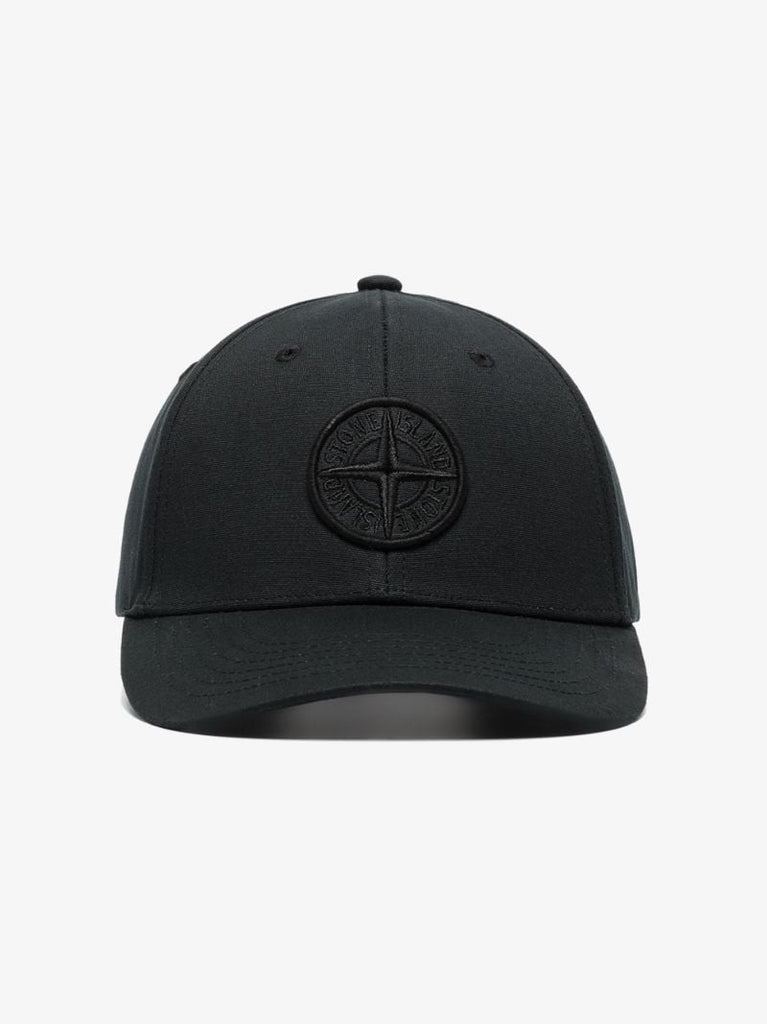 Black Logo Panelled Baseball Cap