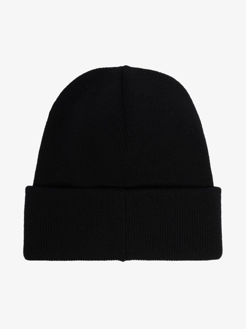 Black Icon Knitted Beanie Hat