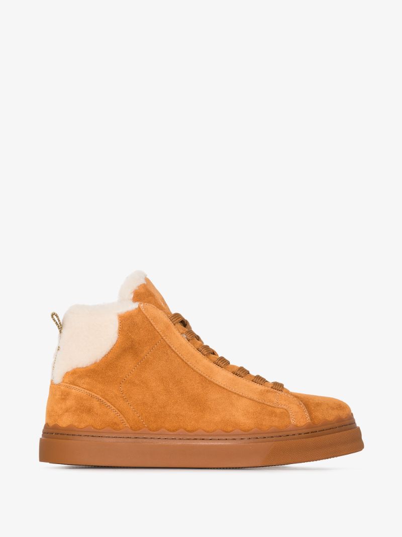 Brown Lauren Suede High Top Sneakers