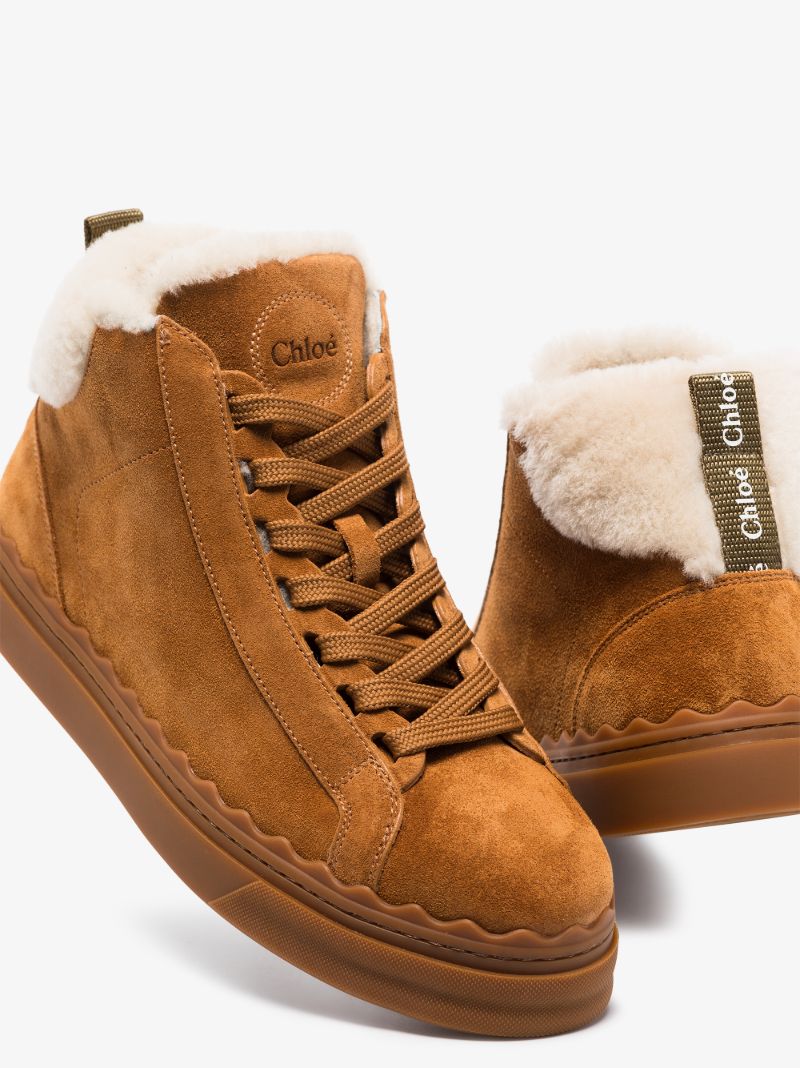 Brown Lauren Suede High Top Sneakers