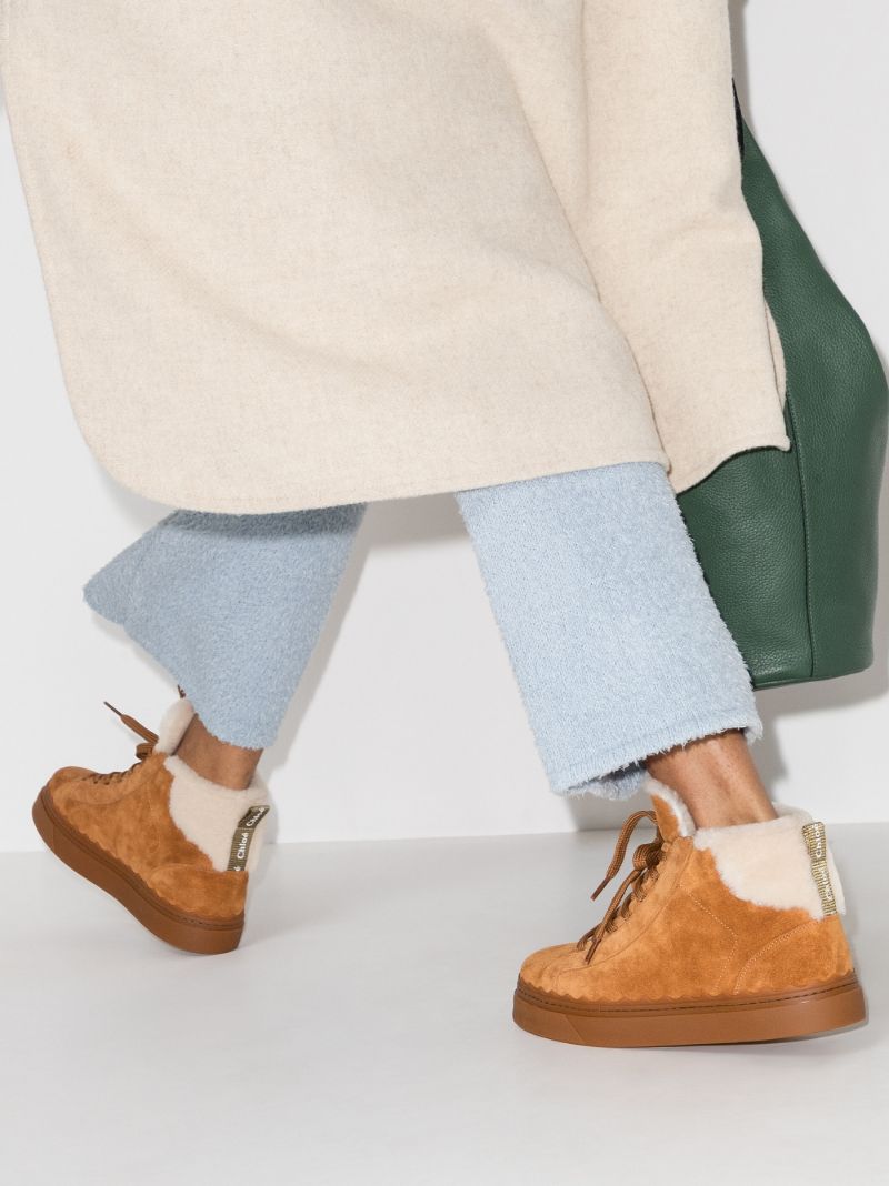 Brown Lauren Suede High Top Sneakers