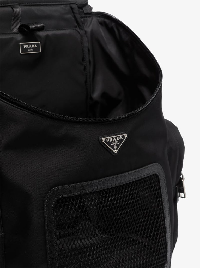 Black Logo Plaque Pet Carrier Backpack