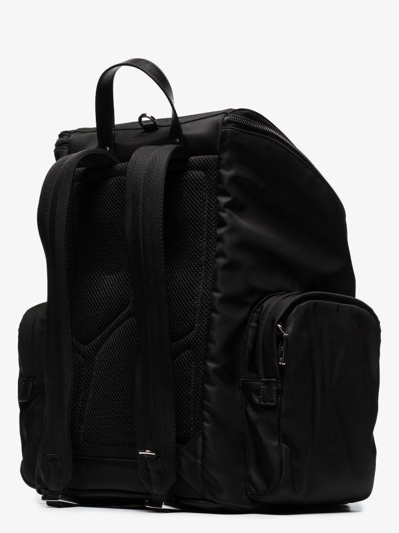 Black Logo Plaque Pet Carrier Backpack