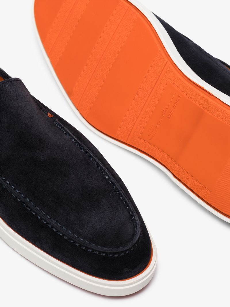 Blue Suede Loafers