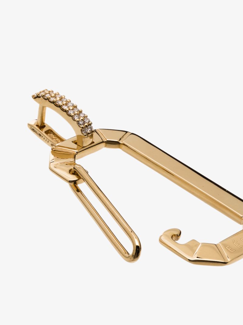 18k Yellow Gold Chiara Large Diamond Earring