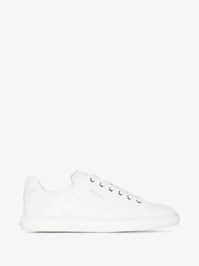 White Diamond Leather Sneakers